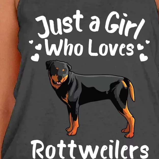 Funny Rottweiler Designs For Girl Women Kids Rott Pet Lover Women's Knotted Racerback Tank