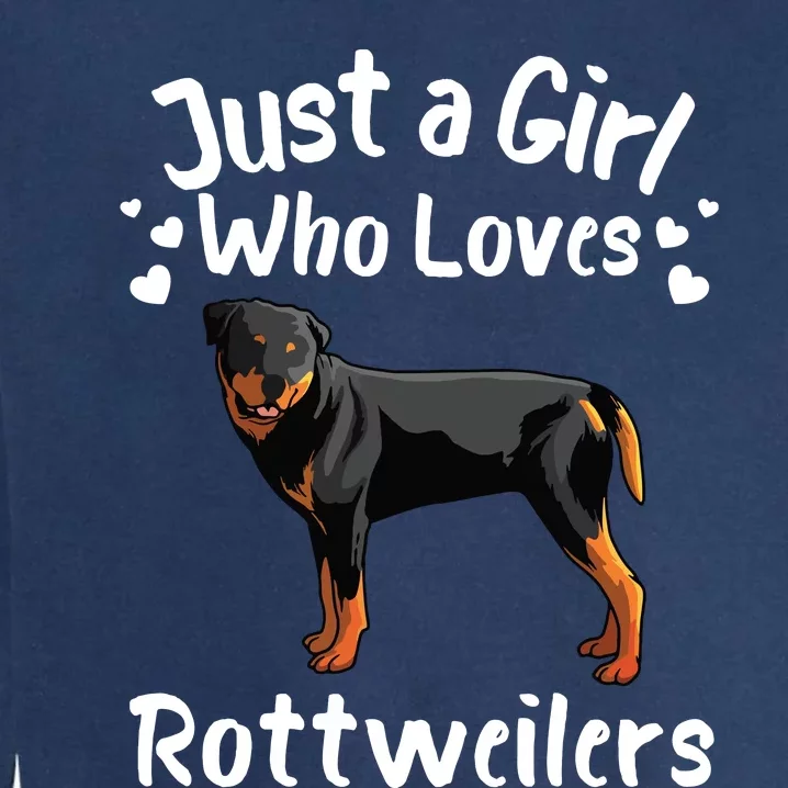 Funny Rottweiler Designs For Girl Women Kids Rott Pet Lover Garment-Dyed Sweatshirt