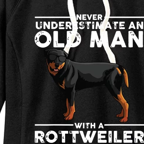 Funny Rottweiler Designs For Men Dad Grandpa Rottie Lovers Women's Fleece Hoodie