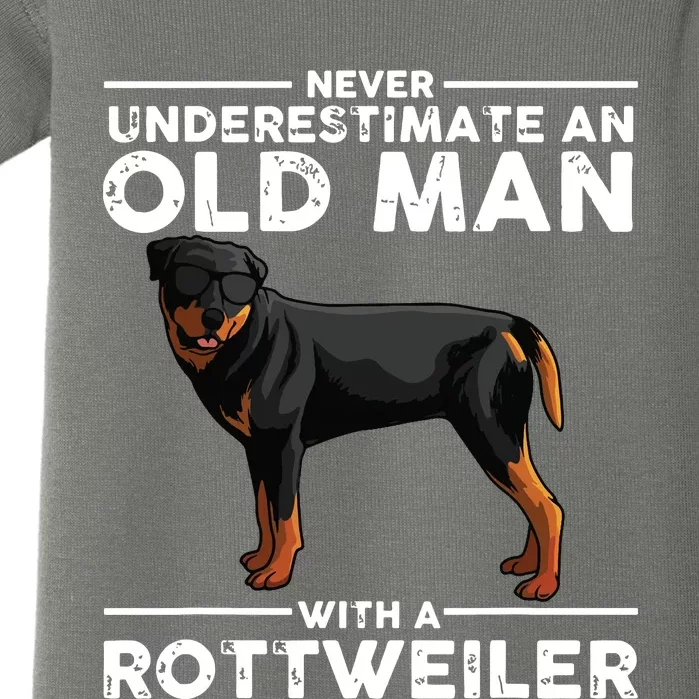 Funny Rottweiler Designs For Men Dad Grandpa Rottie Lovers Baby Bodysuit