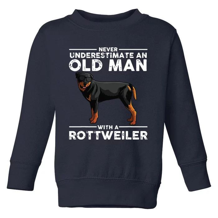 Funny Rottweiler Designs For Men Dad Grandpa Rottie Lovers Toddler Sweatshirt