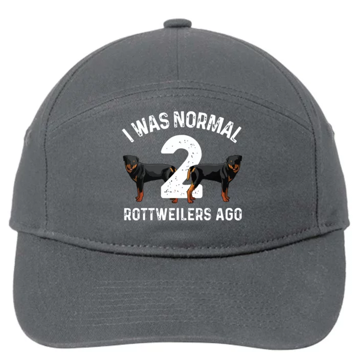 Funny Rottweiler Designs For Men Women Kids Rott Pet Lovers 7-Panel Snapback Hat