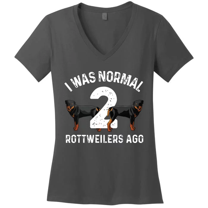 Funny Rottweiler Designs For Men Women Kids Rott Pet Lovers Women's V-Neck T-Shirt