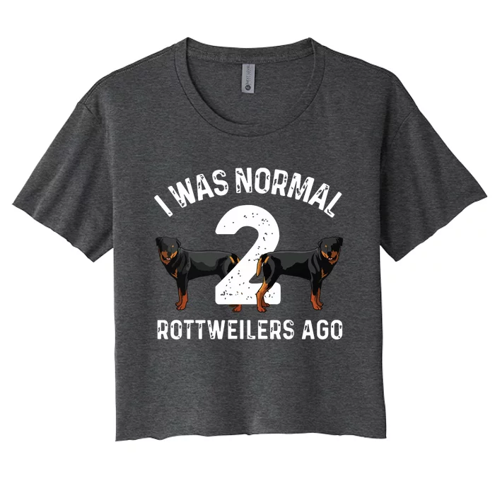 Funny Rottweiler Designs For Men Women Kids Rott Pet Lovers Women's Crop Top Tee