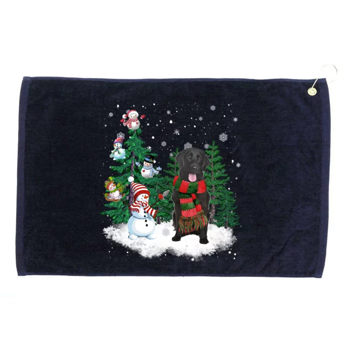 FlatCoated Retriever Dog Christmas Snow Xmas Tree Pajama Cute Gift Grommeted Golf Towel