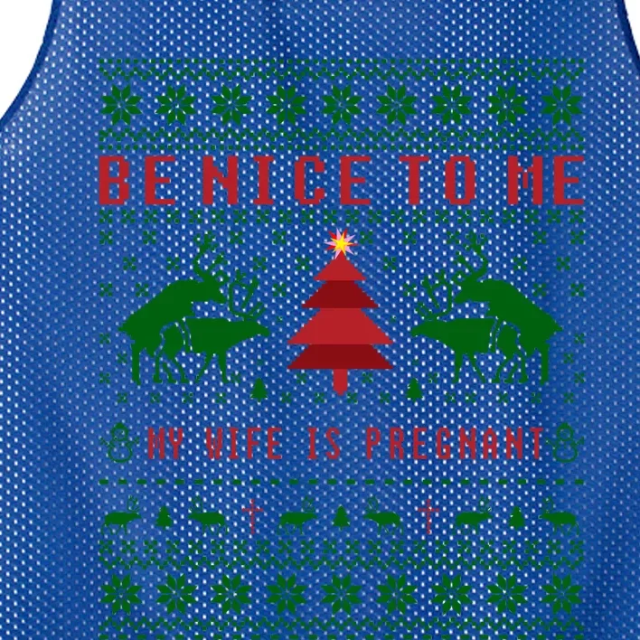 Funny Reindeer Daddy Ugly Christmas Pregnancy Gift Mesh Reversible Basketball Jersey Tank