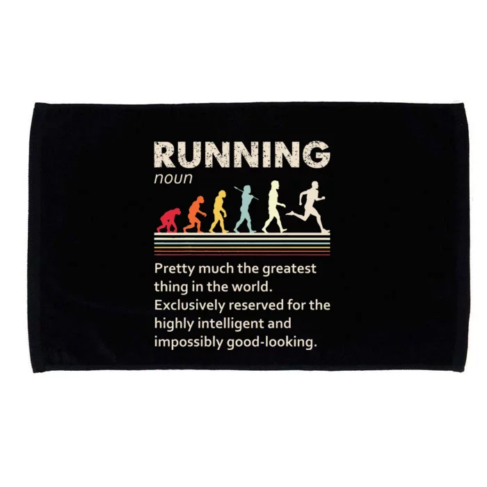 Funny Running Dad For Father Marathon 5K Run Finisher Microfiber Hand Towel