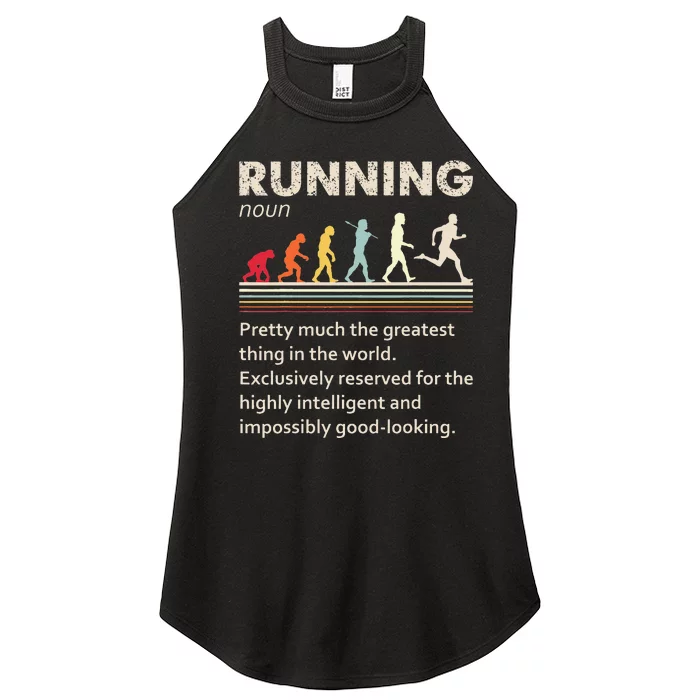 Funny Running Dad For Father Marathon 5K Run Finisher Women’s Perfect Tri Rocker Tank