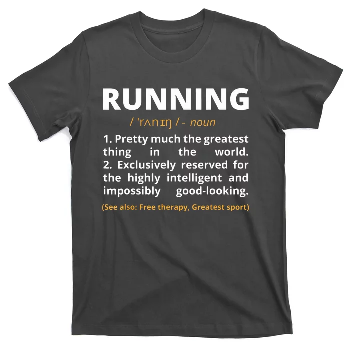 Funny Running Definition Noun Runner Track Field Gift Coach T-Shirt