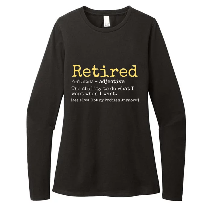 Funny Retired Definition Funny Retirement Womens CVC Long Sleeve Shirt