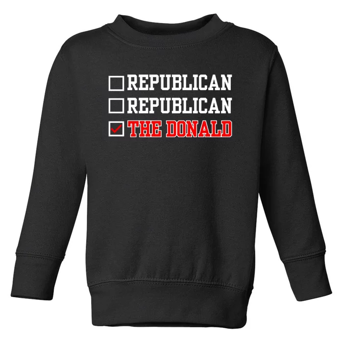 Funny Republican Democrat Donald Trump Toddler Sweatshirt