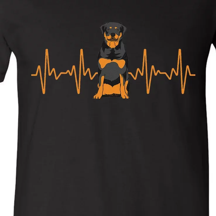 Funny Rottweiler Designs For  Rott Pet Lovers V-Neck T-Shirt