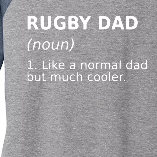 Funny Rugby Dad Perfect Rugby Gift Idea Women's Tri-Blend 3/4-Sleeve Raglan Shirt