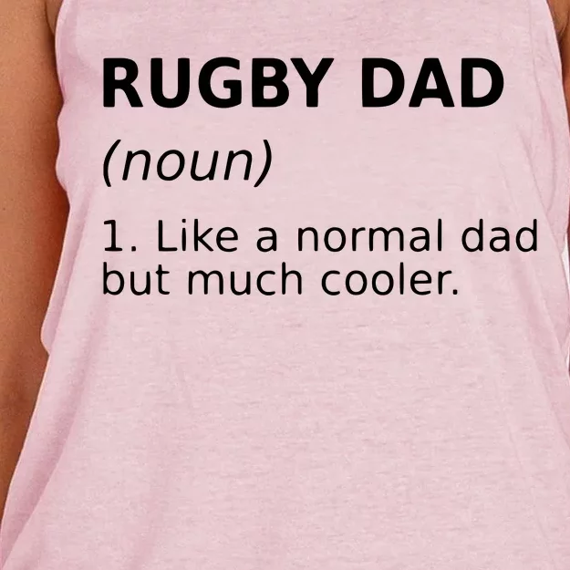 Funny Rugby Dad Perfect Rugby Gift Idea Women's Knotted Racerback Tank