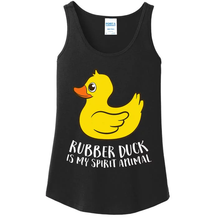 Funny Rubber Duck Spirit Animal Ladies Essential Tank