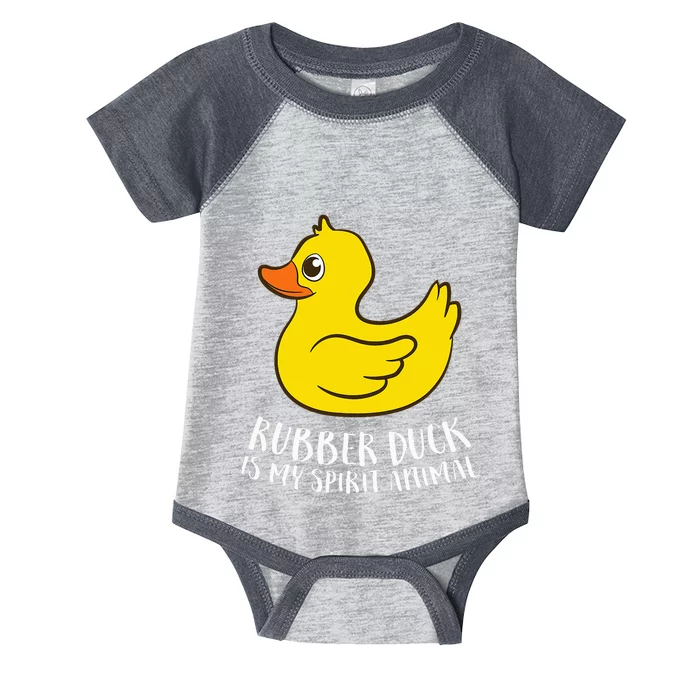 Funny Rubber Duck Spirit Animal Infant Baby Jersey Bodysuit