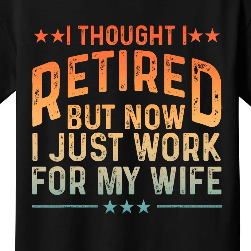 Funny Retired Design Retired Retiree Retirement Kids T-Shirt