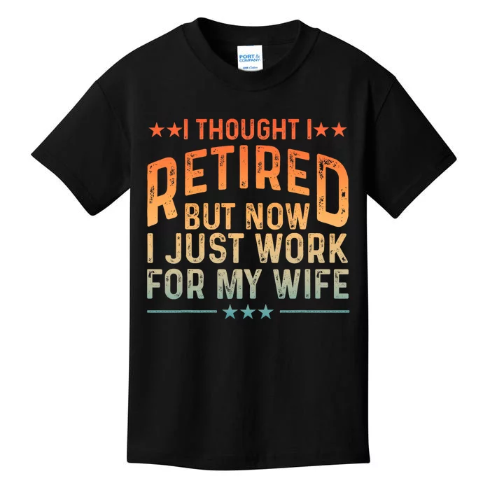 Funny Retired Design Retired Retiree Retirement Kids T-Shirt