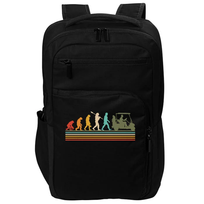 Funny Retro Evolution Of A Golfer Impact Tech Backpack