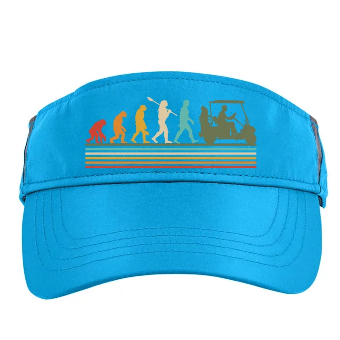 Funny Retro Evolution Of A Golfer Adult Drive Performance Visor