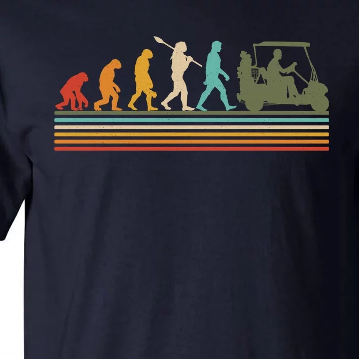 Funny Retro Evolution Of A Golfer Tall T-Shirt