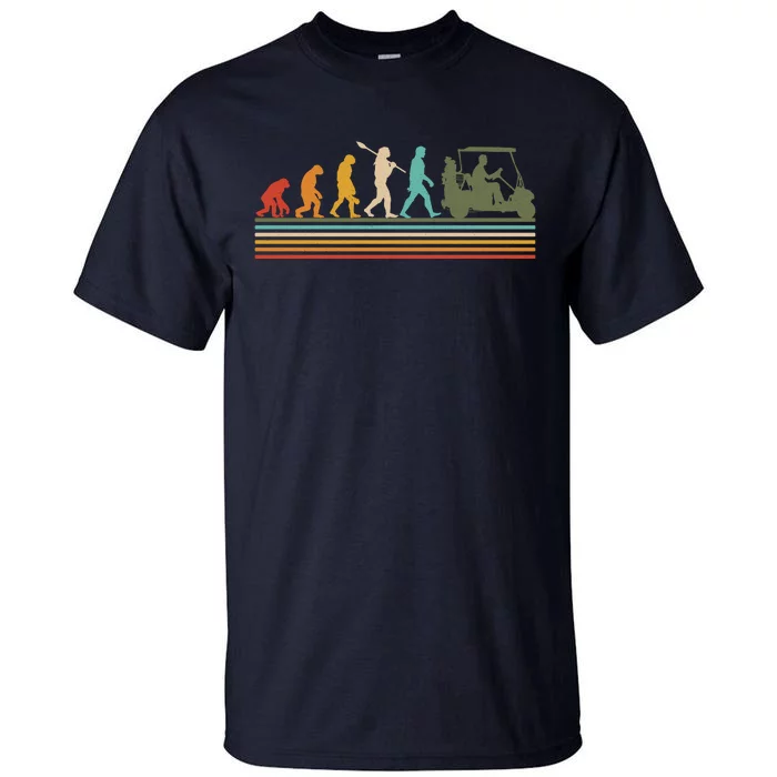 Funny Retro Evolution Of A Golfer Tall T-Shirt