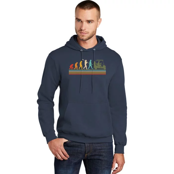 Funny Retro Evolution Of A Golfer Tall Hoodie