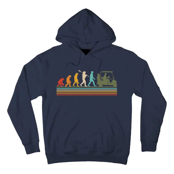 Funny Retro Evolution Of A Golfer Tall Hoodie