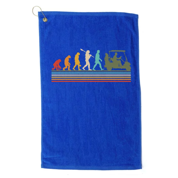 Funny Retro Evolution Of A Golfer Platinum Collection Golf Towel