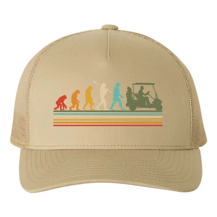 Funny Retro Evolution Of A Golfer Yupoong Adult 5-Panel Trucker Hat