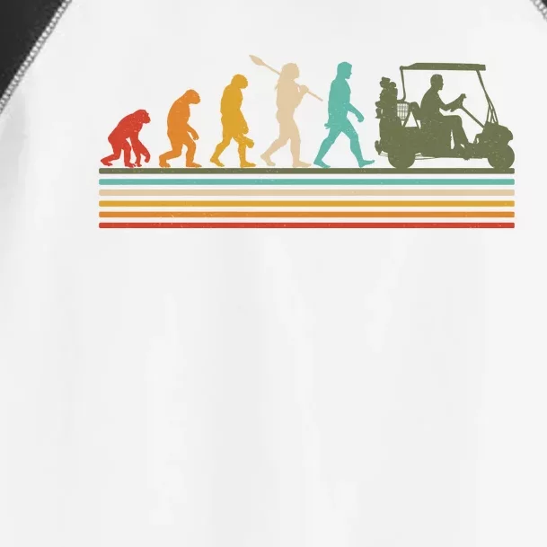 Funny Retro Evolution Of A Golfer Toddler Fine Jersey T-Shirt