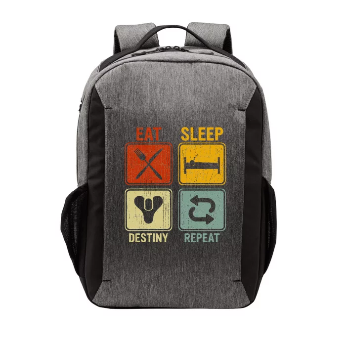 Funny Retro Eat Sleep Destiny Repeat Vector Backpack