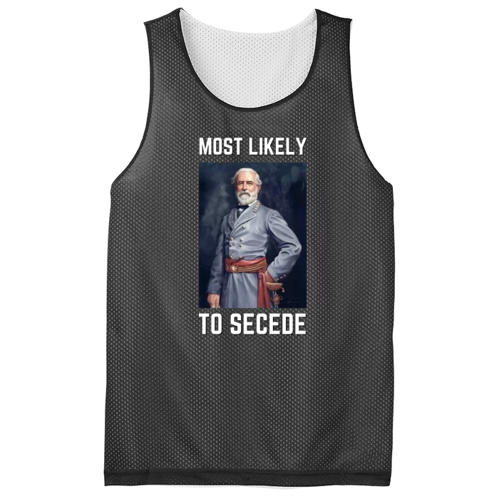 Funny Robert E. Lee Secede Civil War Secession Mesh Reversible Basketball Jersey Tank