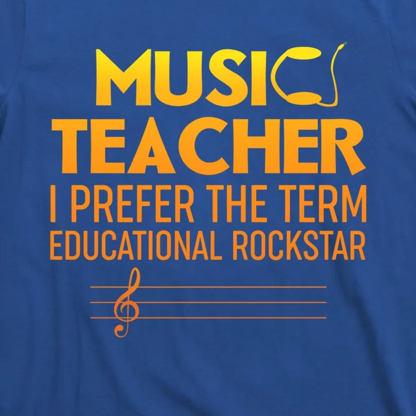 Funny Retro Educational Rockstar Music Teacher Gift T-Shirt