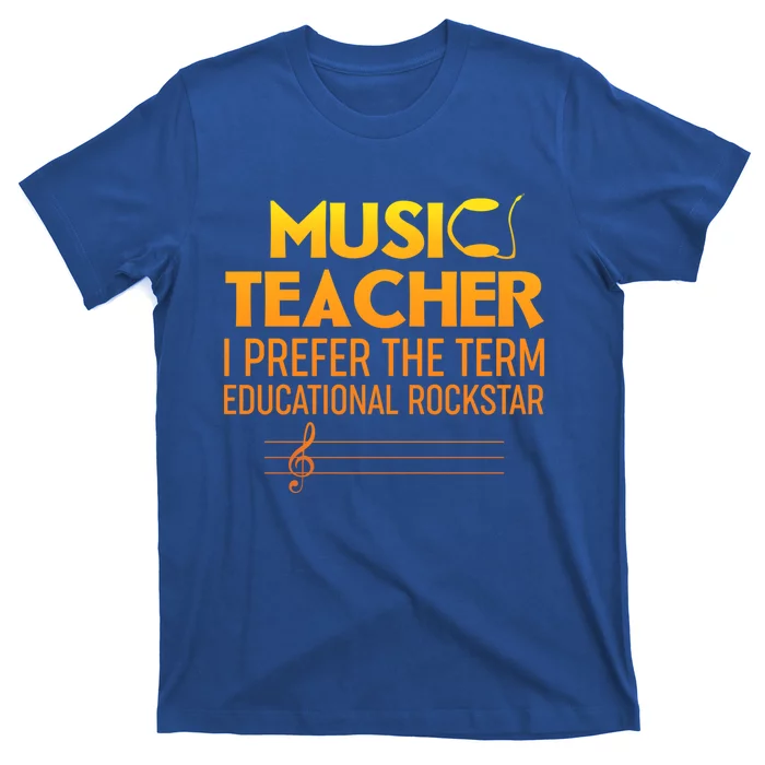 Funny Retro Educational Rockstar Music Teacher Gift T-Shirt