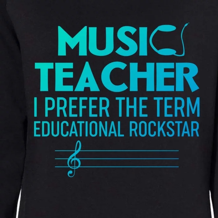 Funny Retro Educational Rockstar Music Teacher Gift Womens California Wash Sweatshirt