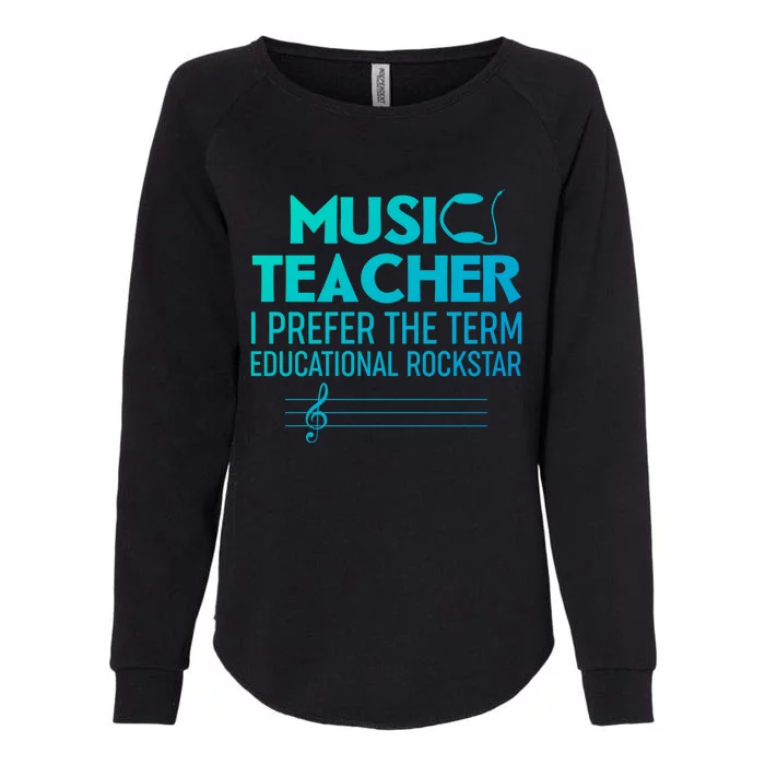 Funny Retro Educational Rockstar Music Teacher Gift Womens California Wash Sweatshirt