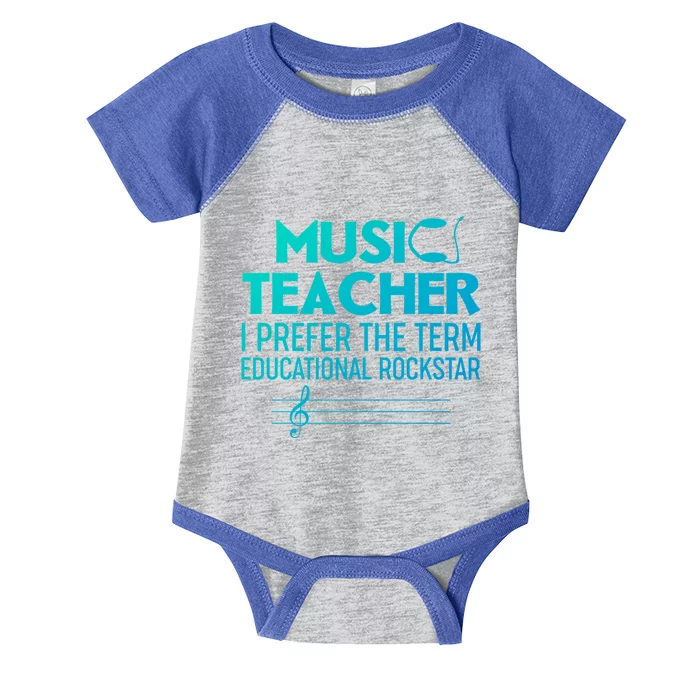 Funny Retro Educational Rockstar Music Teacher Gift Infant Baby Jersey Bodysuit