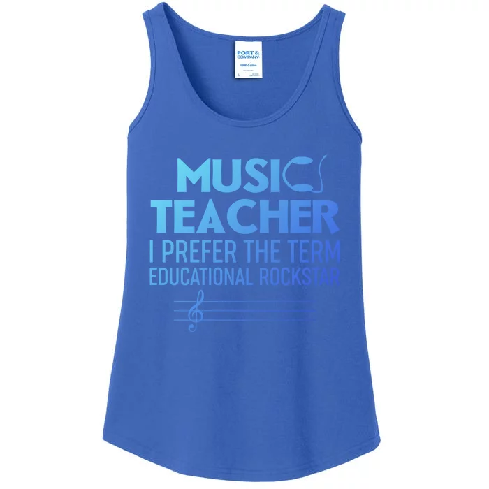 Funny Retro Educational Rockstar Music Teacher Gift Ladies Essential Tank