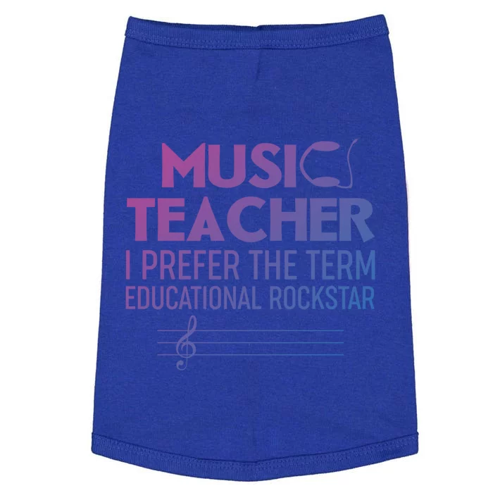 Funny Retro Educational Rockstar Music Teacher Gift Doggie Tank