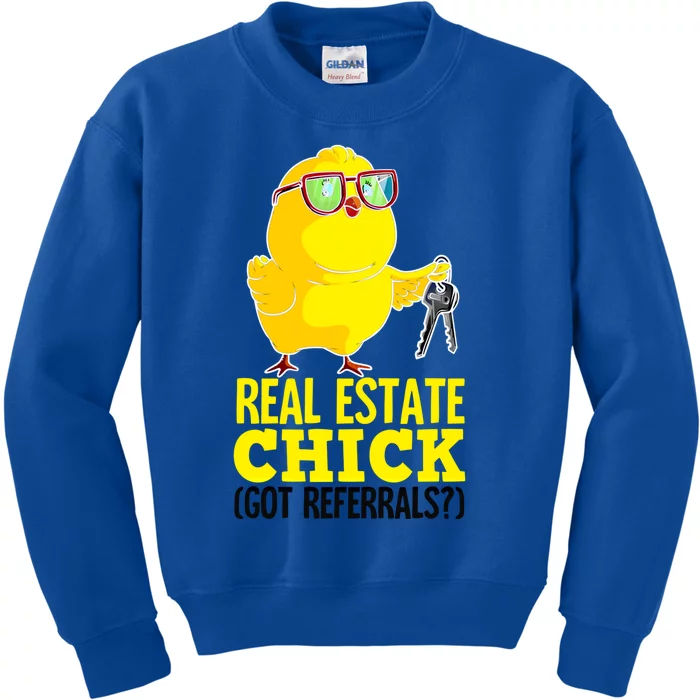 Funny Real Estate Chick Gift Realtor Agent Homeowner Gift Kids Sweatshirt