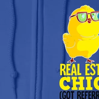 Funny Real Estate Chick Gift Realtor Agent Homeowner Gift Full Zip Hoodie