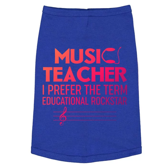 Funny Retro Educational Rockstar Music Teacher Gift Doggie Tank