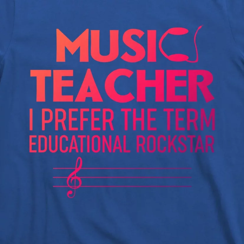 Funny Retro Educational Rockstar Music Teacher Gift T-Shirt