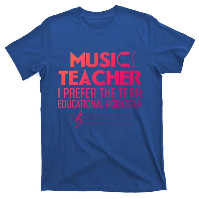 Funny Retro Educational Rockstar Music Teacher Gift T-Shirt