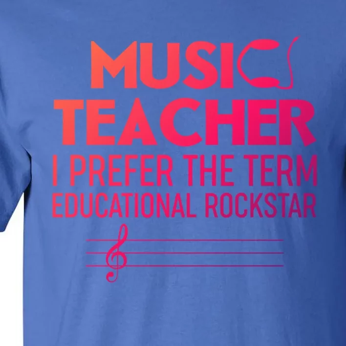 Funny Retro Educational Rockstar Music Teacher Gift Tall T-Shirt