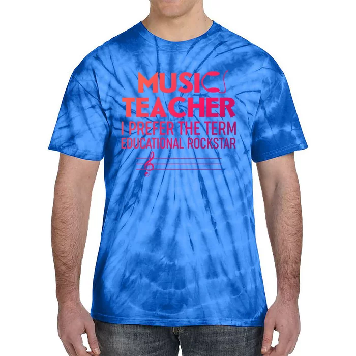 Funny Retro Educational Rockstar Music Teacher Gift Tie-Dye T-Shirt