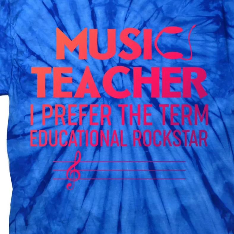 Funny Retro Educational Rockstar Music Teacher Gift Tie-Dye T-Shirt