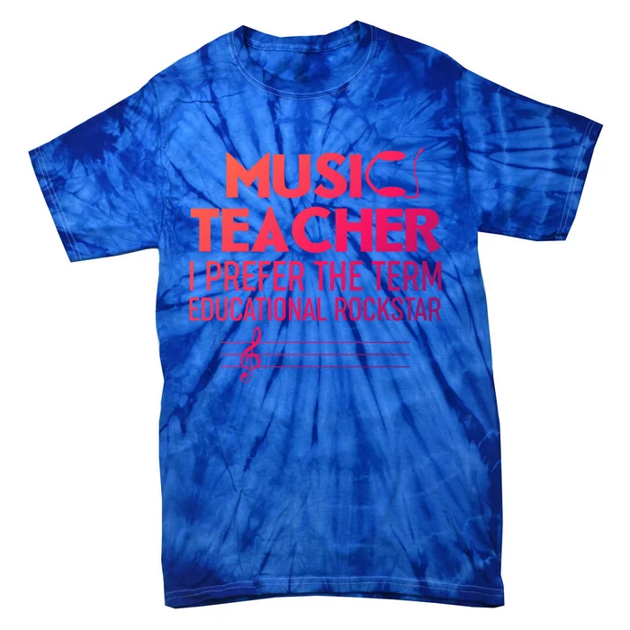 Funny Retro Educational Rockstar Music Teacher Gift Tie-Dye T-Shirt