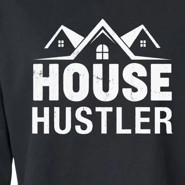 Funny Real Estate Realtor House Hustler Cropped Pullover Crew